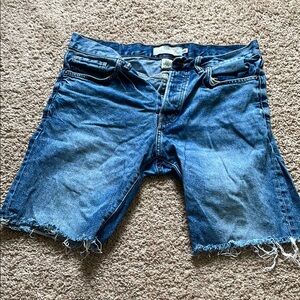 Distressed Denim Shorts